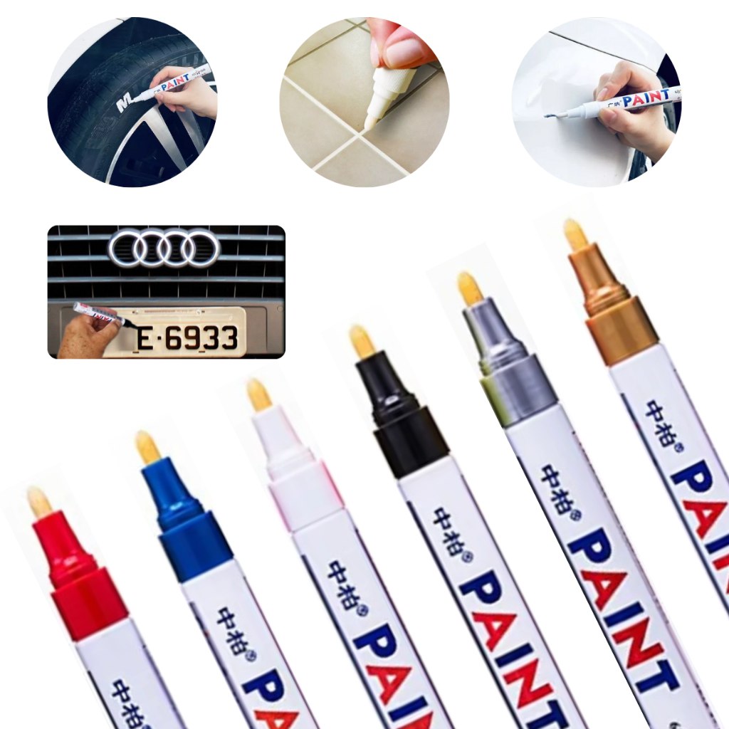 Caneta Paint Original Reparadora Pintura Automotiva Permanente Não Sai Na Água Tira Riscos C...