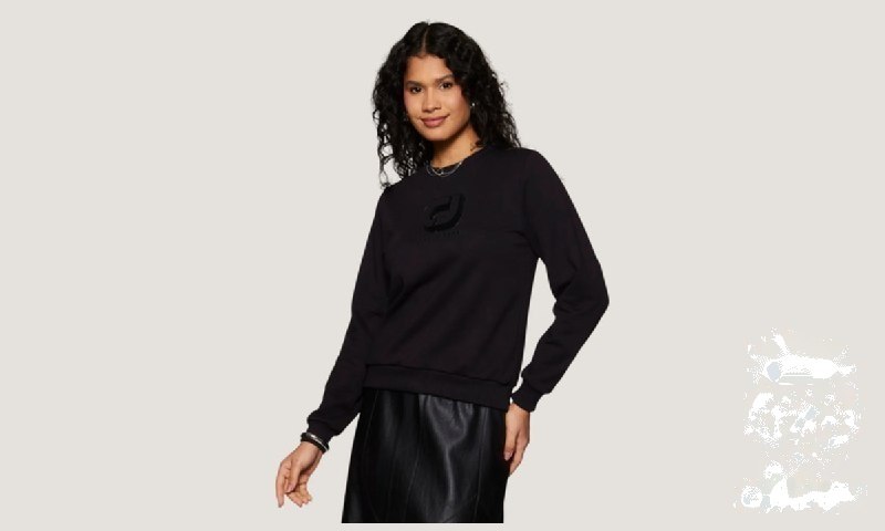 ➡️ Canguru Colcci Jeans Feminino Preto/Branco/Marrom Liso