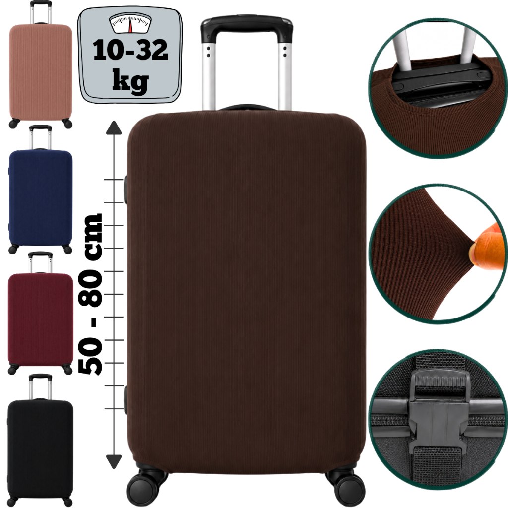 Capa de Mala Viagem Protetor Canelada Bagagem P M G Elástica Resistente Premium