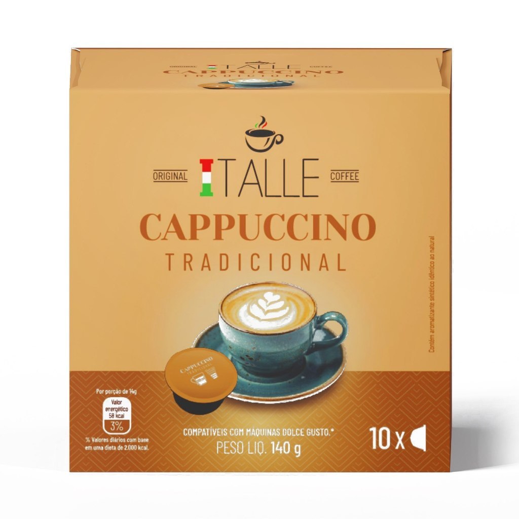 🆘 CÁPSULA DOLCE GUSTO CAPPUCCINO CAFÉ ITALLE 10 UND