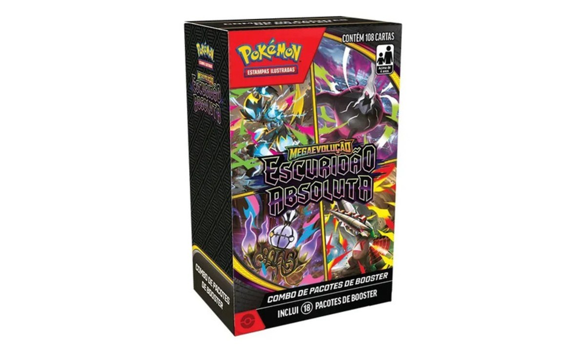 ⚠️ Cartas Pokémon TCG Booster Coleção Escuridão Absoluta 108 Cards Copag