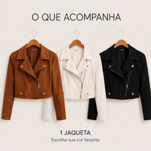 Casaco Feminino Jaqueta Suede Camurça Inverno Moda