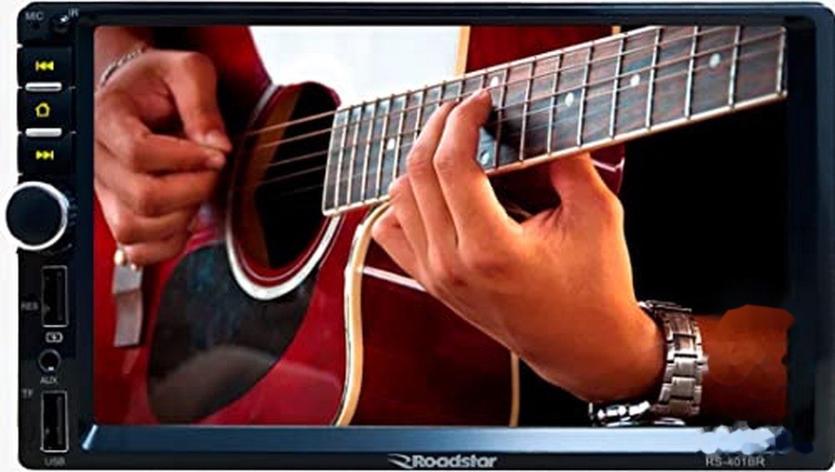 ➡️ Central Multimídia MP5 Roadstar 7 Polegadas Full Touch 1DIN Espelhamento Android e IOS US...