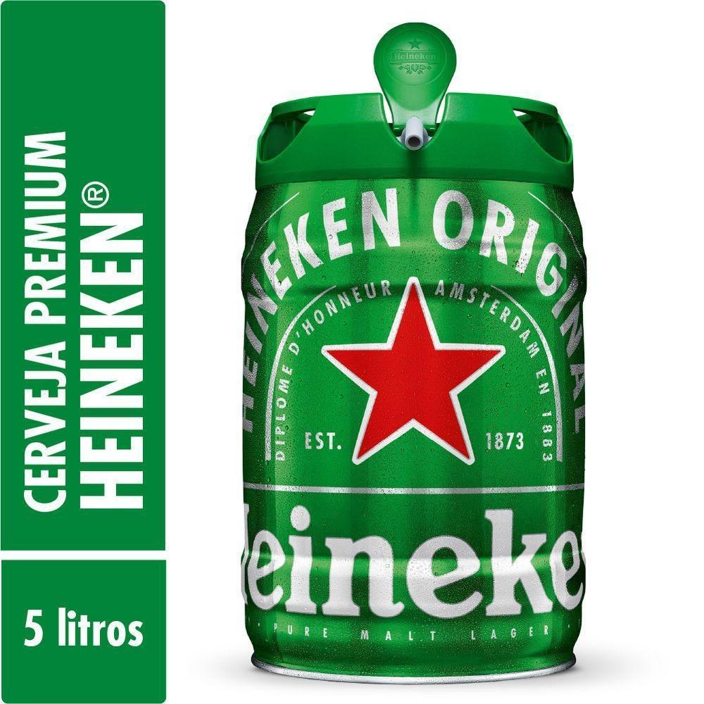 CERVEJA PREMIUM 5L BARRIL HEINEKEN