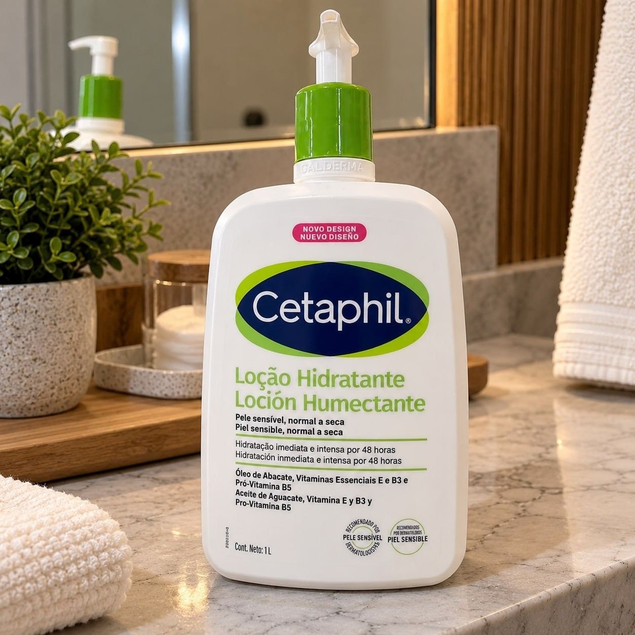Cetaphil Loção Hidratante Corporal e Facial 1L