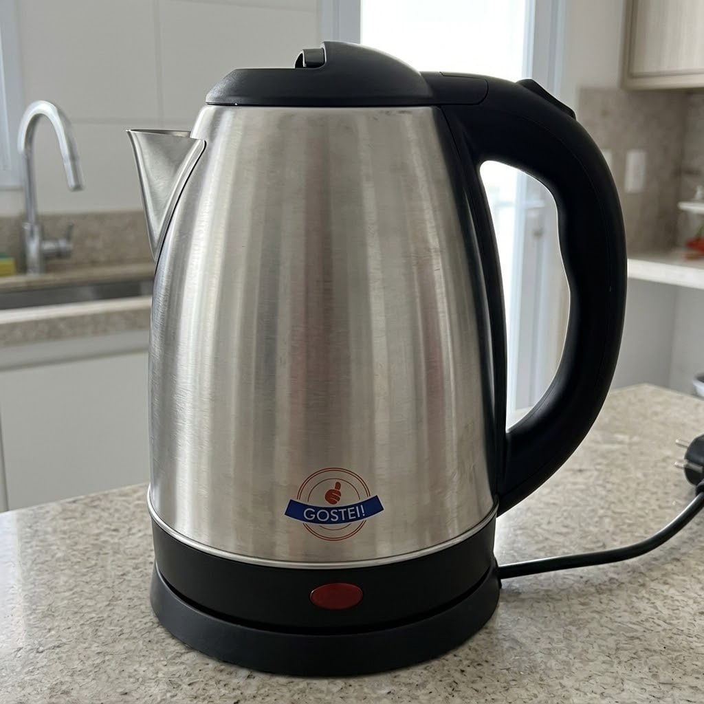 Chaleira Elétrica Gostei! 1,8l 1000w Prata Desligamento Automático