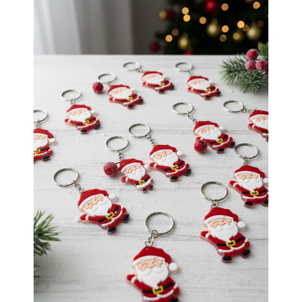 Chaveiro Papai Noel Natal - Lembrancinha Final de Ano (10 Peças)