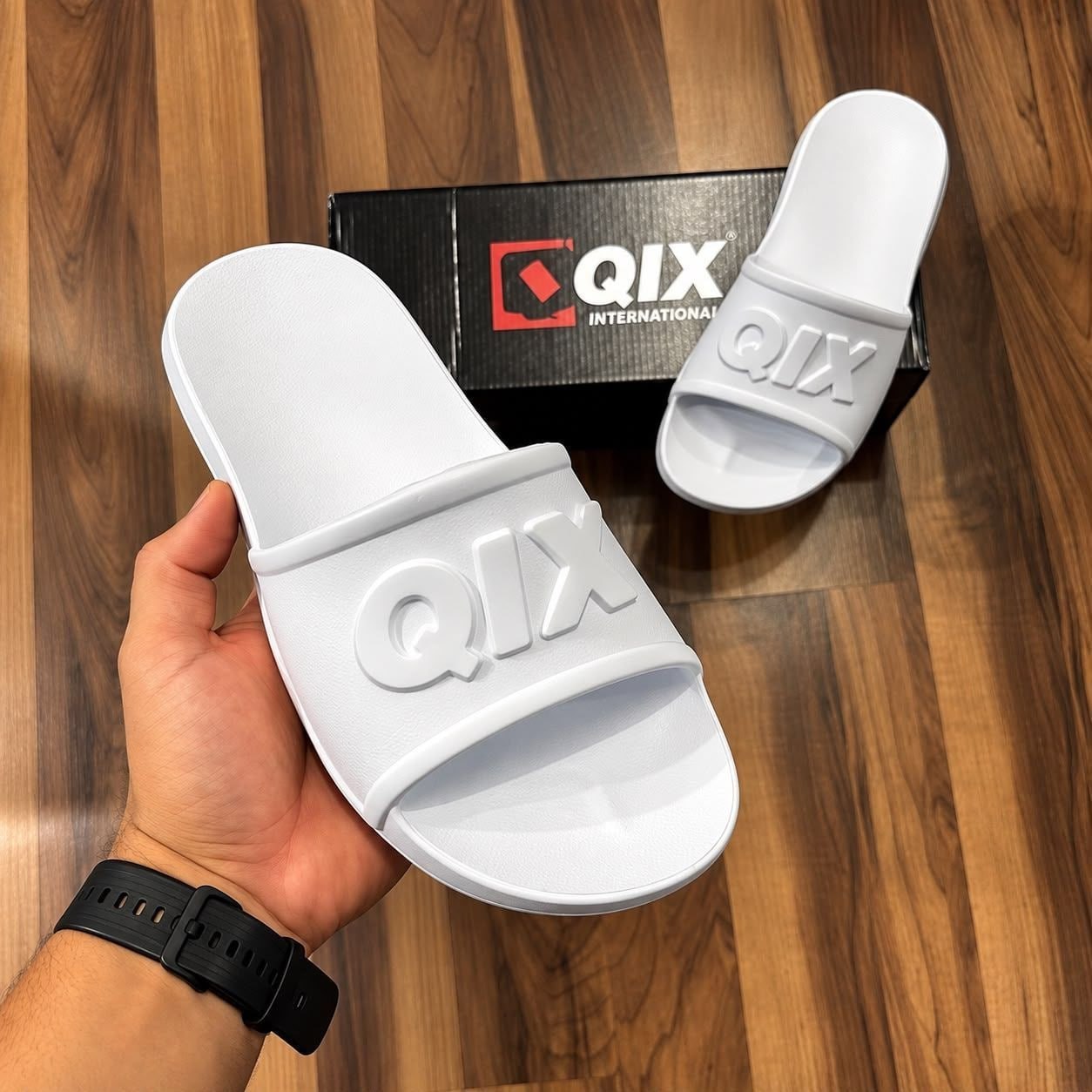 Chinelo Qix Full Casual Adulto Masculino Feminino Liso Eva