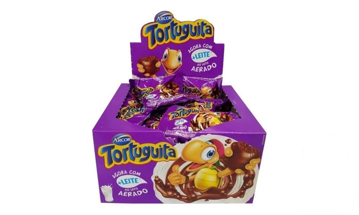 ⚠️ CHOCOLATE TORTUGUITA AERADO ARCOR COM 24 UNIDADES DE 11,5G