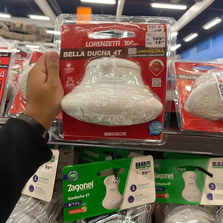 Chuveiro Bella Ducha 4T Ultra Lorenzetti Elétrica