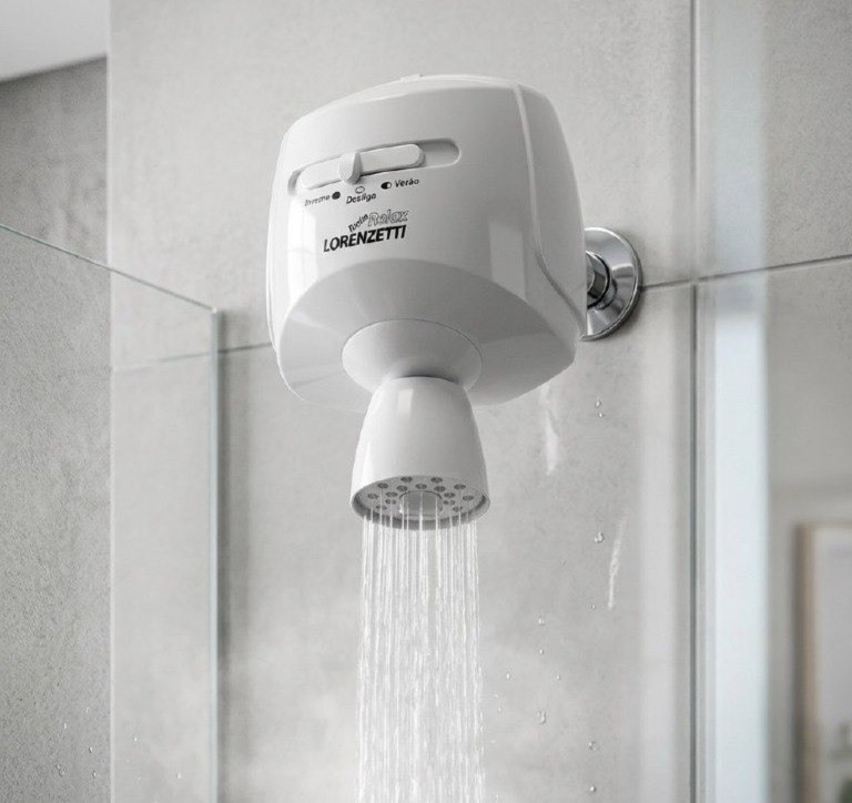 Chuveiro elétrico de parede Lorenzetti Relax Ultra branco 5500W