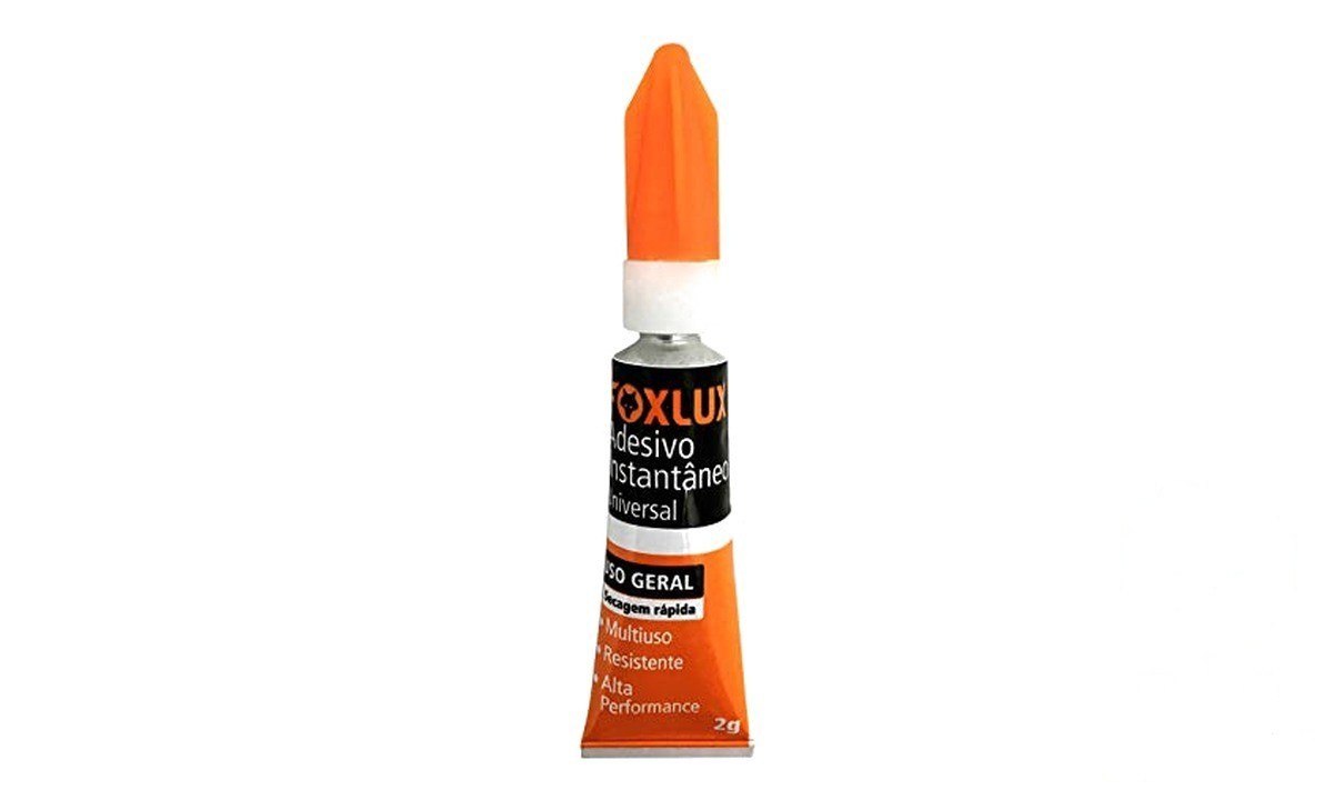 ➡️ Cola Instantânea Foxlux 2g Universal Adesivo de Secagem Rápida Bico Preciso