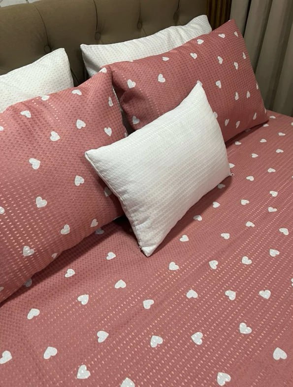 Colcha Cobre Leito Estampado Casal, Queen e King 3 peças