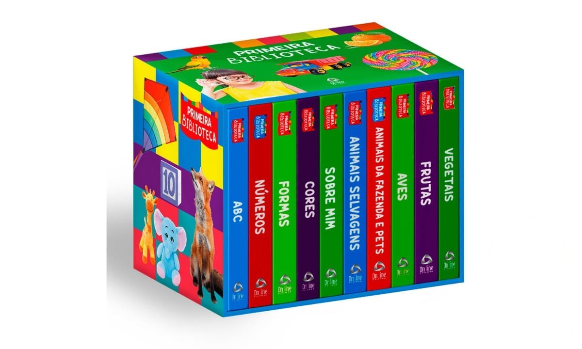 ➡️ COLEÇÃO PRIMEIRA BIBLIOTECA VOLUME 01 - BOX COM 10 LIVRINHOS