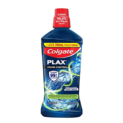 ➡️ Colgate Plax Odor Control Enxaguante Bucal Sem Álcool, 750ml