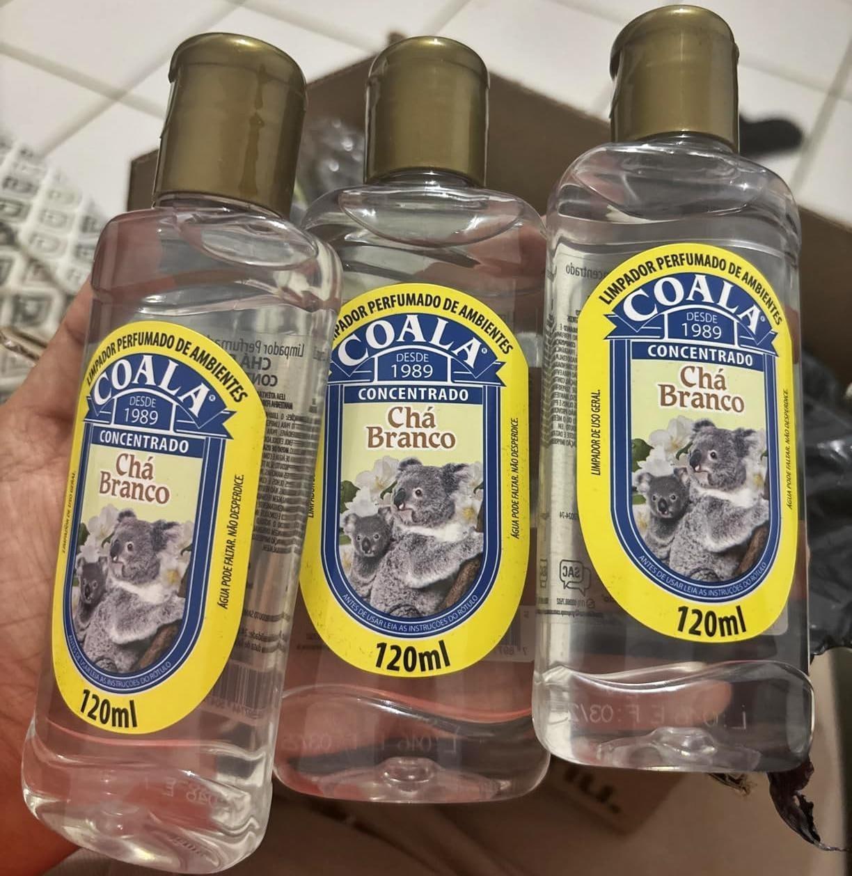 Combo 3 Limpadores Coala Chá Branco 120 ml