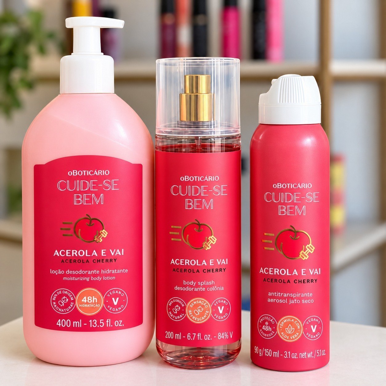 Combo Cuide-se Bem Acerola E Vai: Loção + Splash + Aerossol