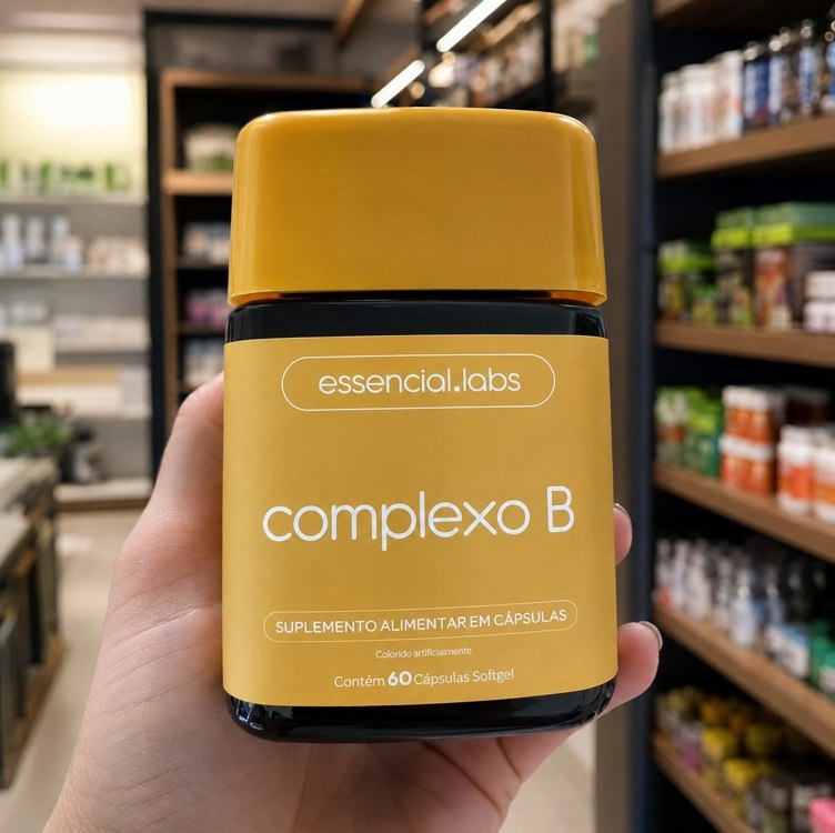 COMPLEXO B - Fórmula com Máxima Concentração e Biodisponibilidade - 60 Cápsulas Softgel