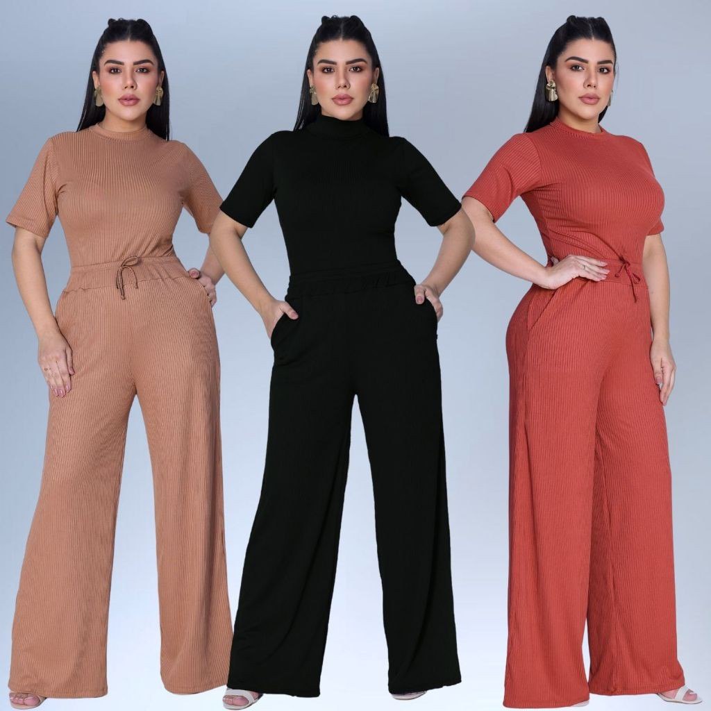 🔥 CONJUNTO FEMININO PANTALONA BLUSA CALÇA SOCIAL CONFORTAVEL