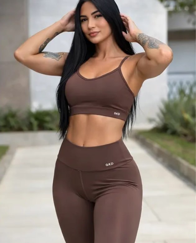 Conjunto Gkd Zero Transparência Legging Cós Alto Top Duplo