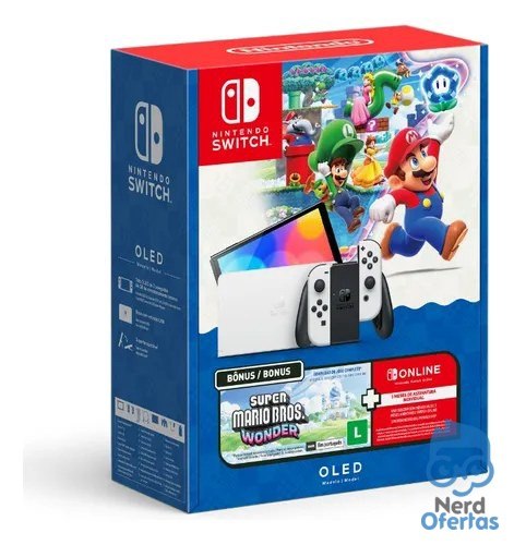 ➡️ Console Nintendo Switch Oled Nintendo Bundle Super Mario Bro Branco