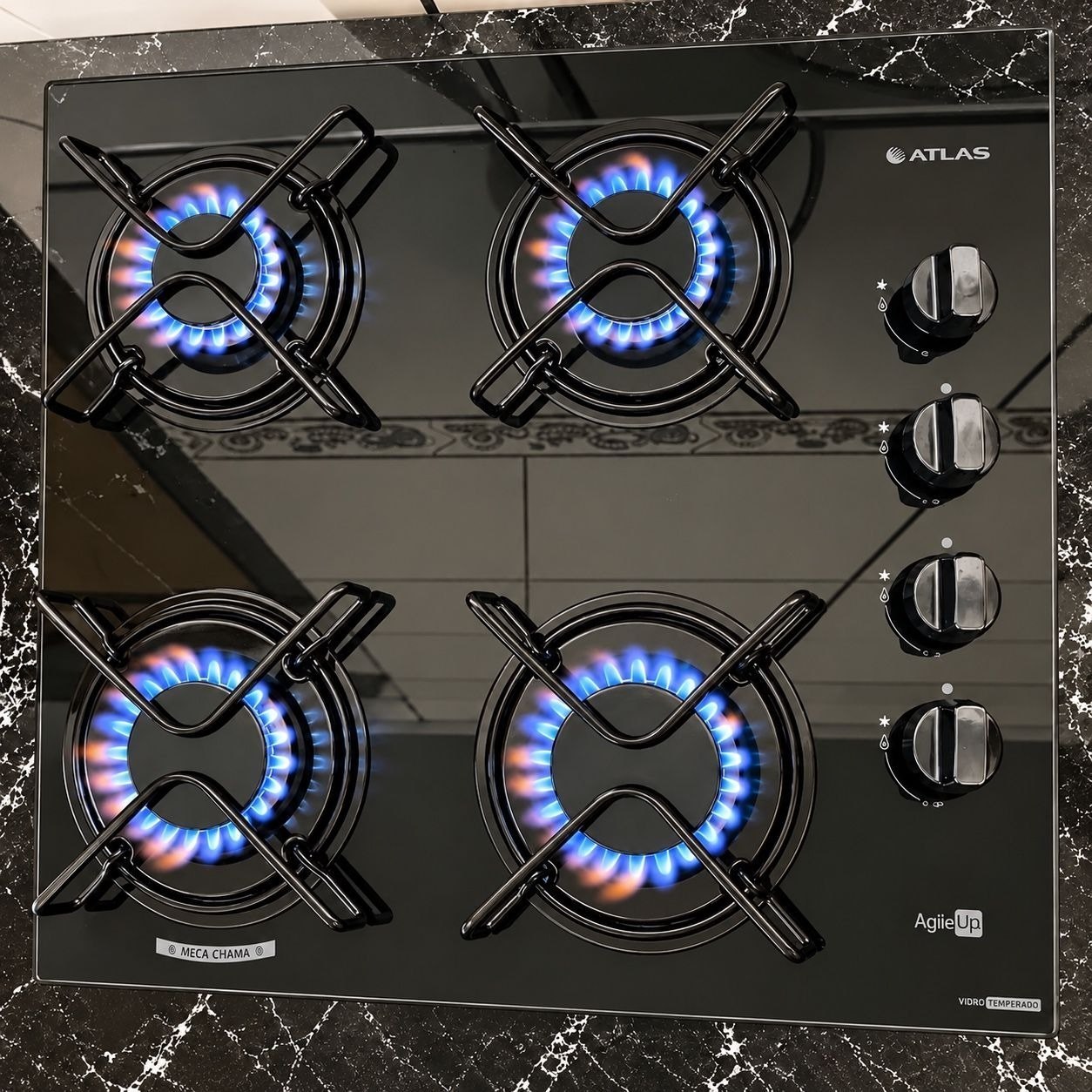 Cooktop 4 Bocas Atlas Agile Up Mega Chama Bivolt