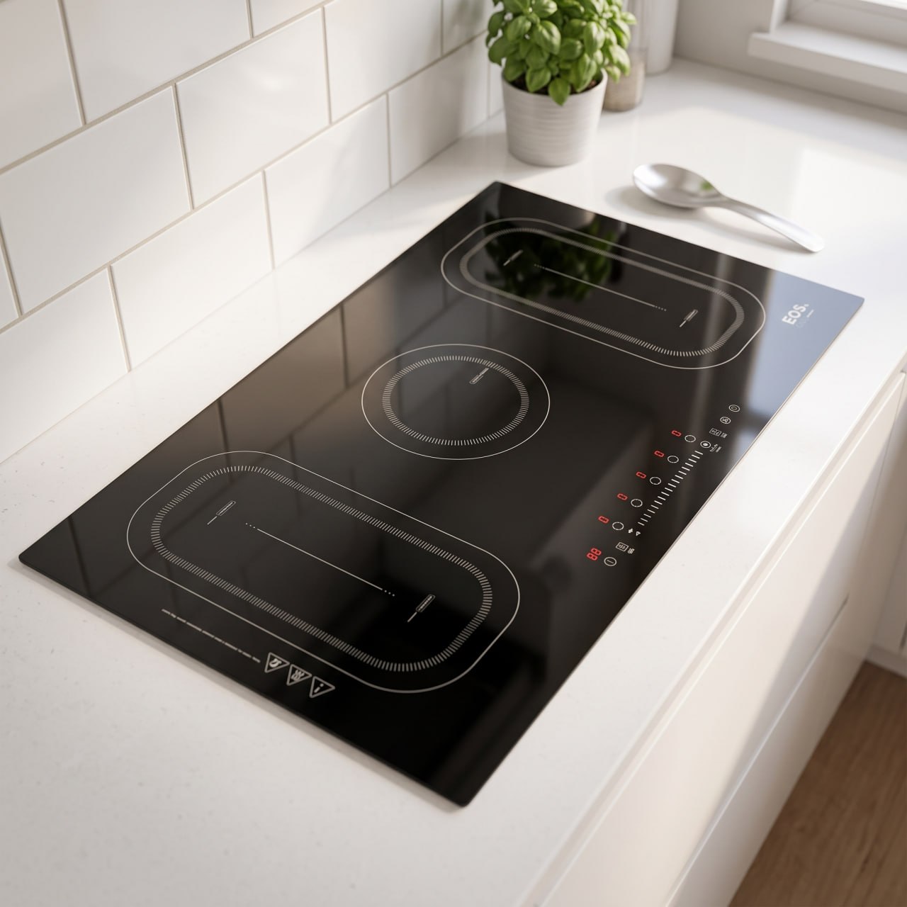 Cooktop De Indução 5 Bocas Eos 90cm 9500w Preto Eci05epf