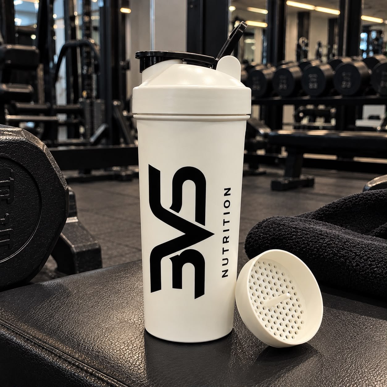Coqueteleira / Shaker Branca - Academia 600ml - 3vs Nutrition