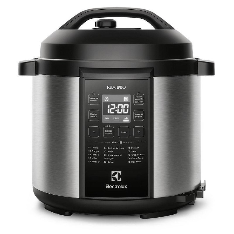 *🆘CORREEEEE 🔥🏃🏻‍♀️PANELA DE PRESSÃO ELÉTRICA ELECTROLUX POR RITA LOBO 6L PRETA EXPERIENCE DI...