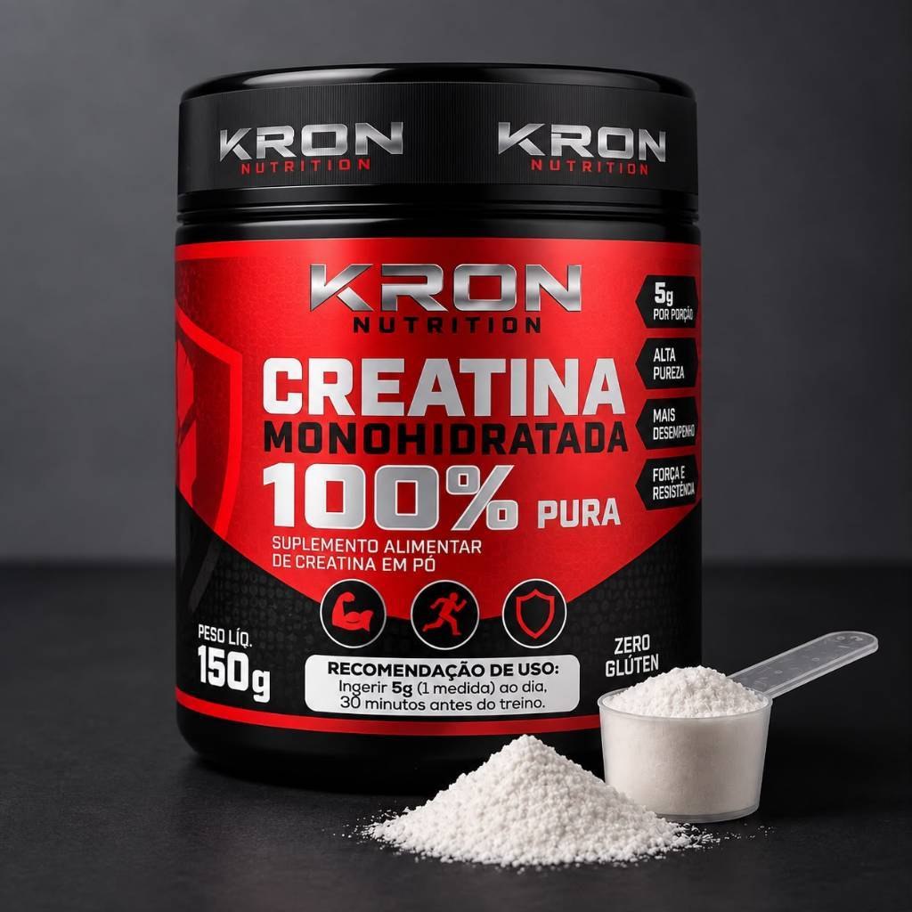 Creatina Monohidratada 100% Pura 150g importada KRON