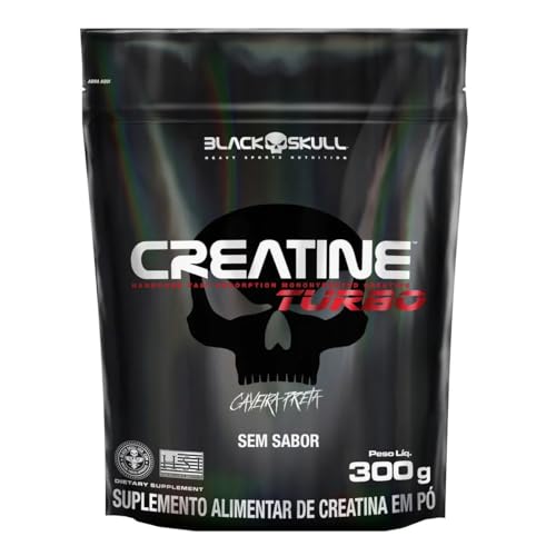 Creatine Turbo BlackSkull - Creatina Monohidratada em pó, com carboidrato para melhor absorç...