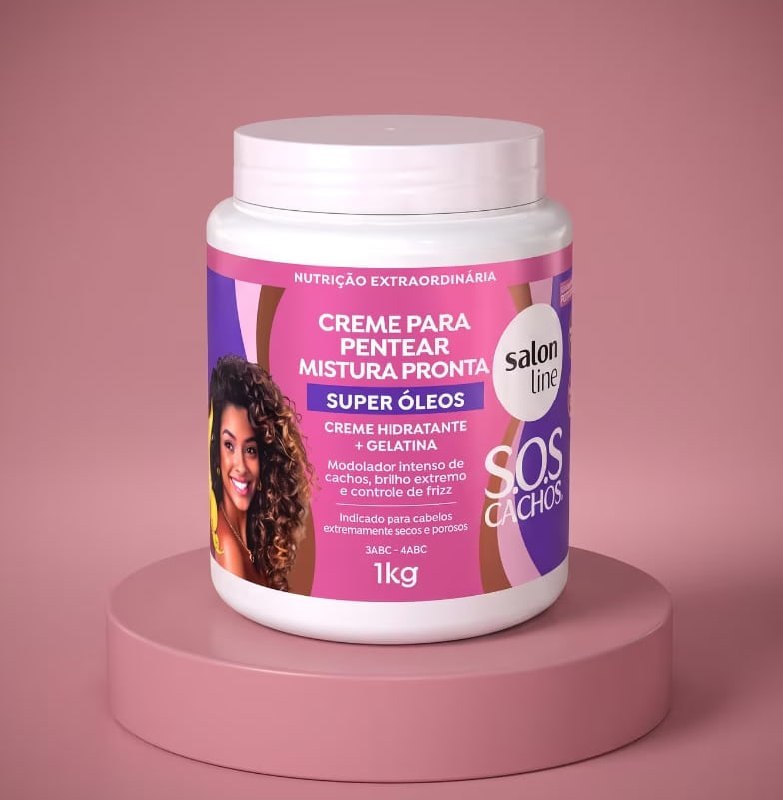 Creme Para Pentear Gel Creme SOS Cachos Super Óleos 1kg