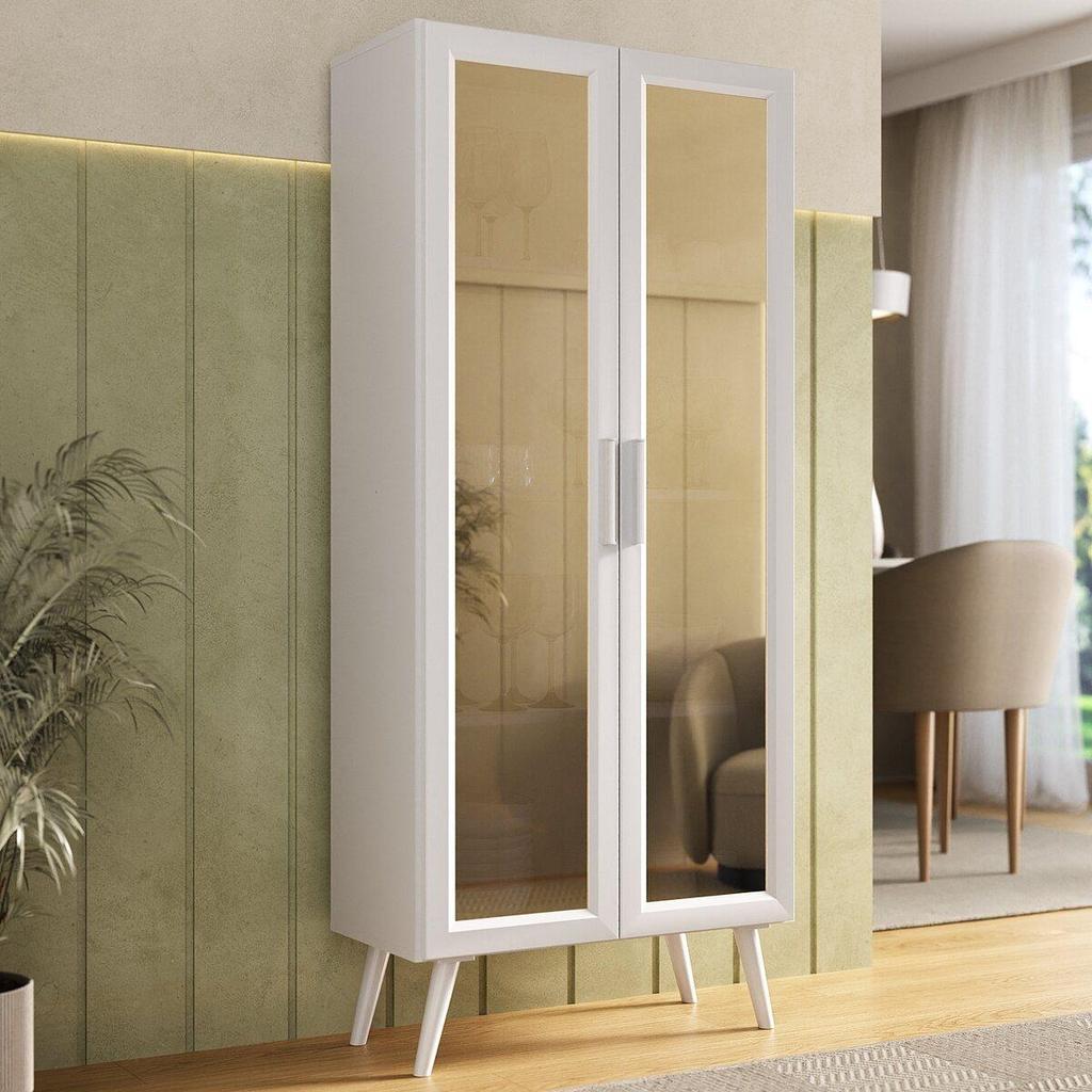 ⚠️ CRISTALEIRA COM 2 PORTAS DE VIDRO RETRÔ 68CM URBAN MULTIMÓVEIS MP6040