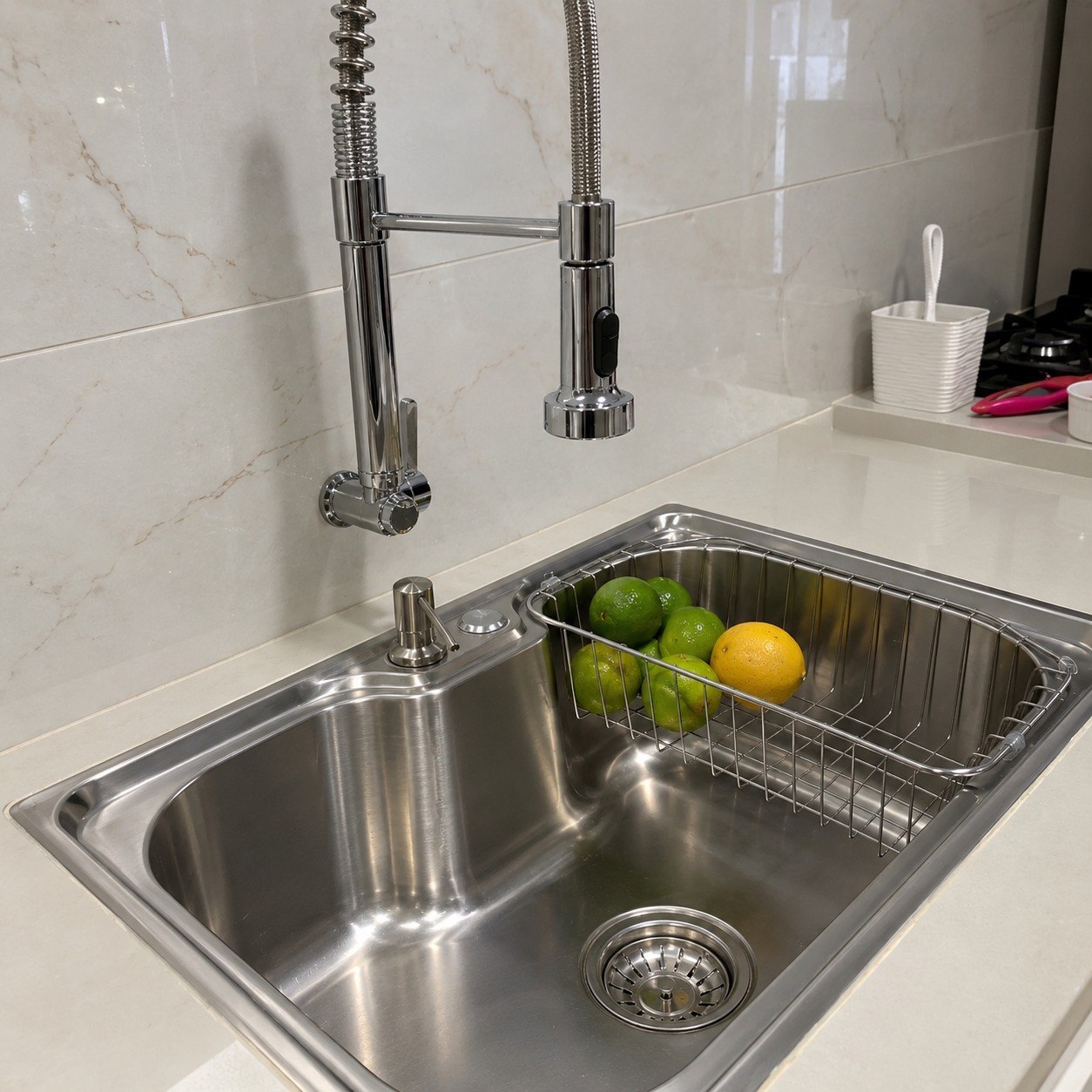 Cuba Gourmet para Cozinha com Acessórios Aço Inox 201 60x42cm Carajás Pingoo.casa - Prata