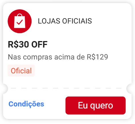 CUPOM SHOPEE LOJAS OFICIAIS