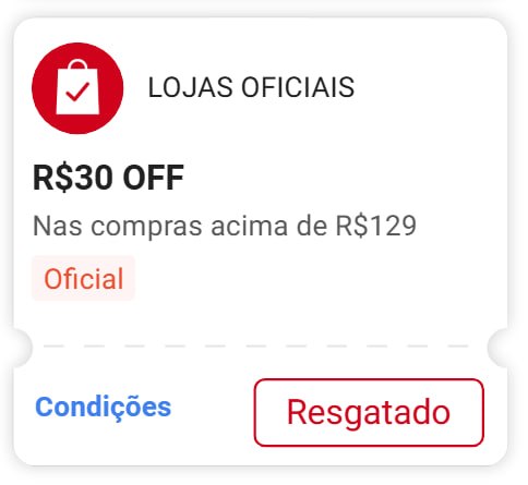 CUPOM SHOPEE LOJAS OFICIAIS