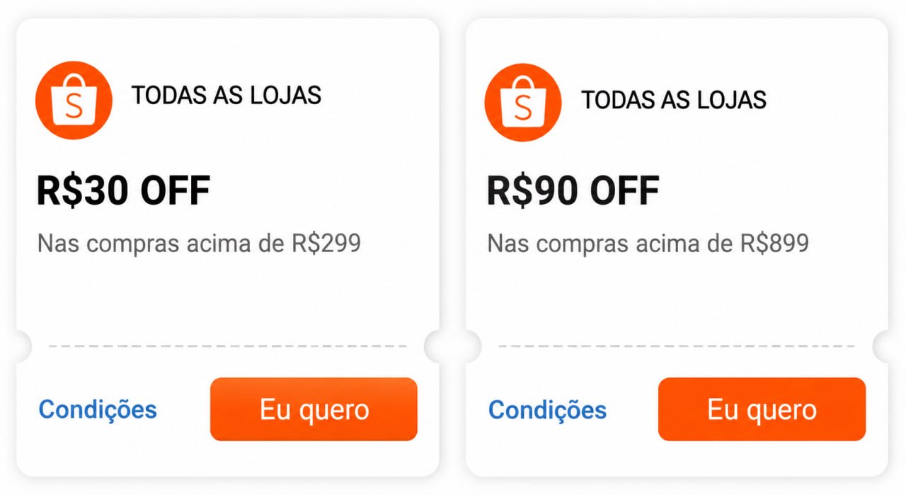 CUPOM SHOPEE TODAS AS LOJAS