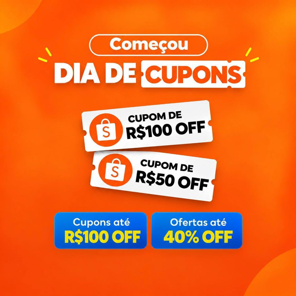 🏷 Cupons de até R$ 100 OFF