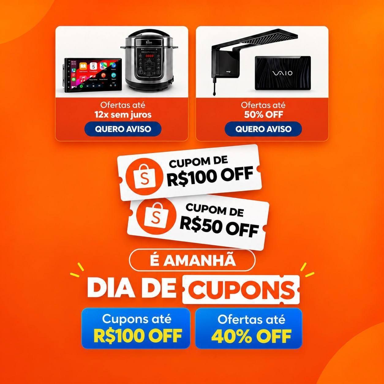 🏷️ Cupons de até R$ 100 OFF
