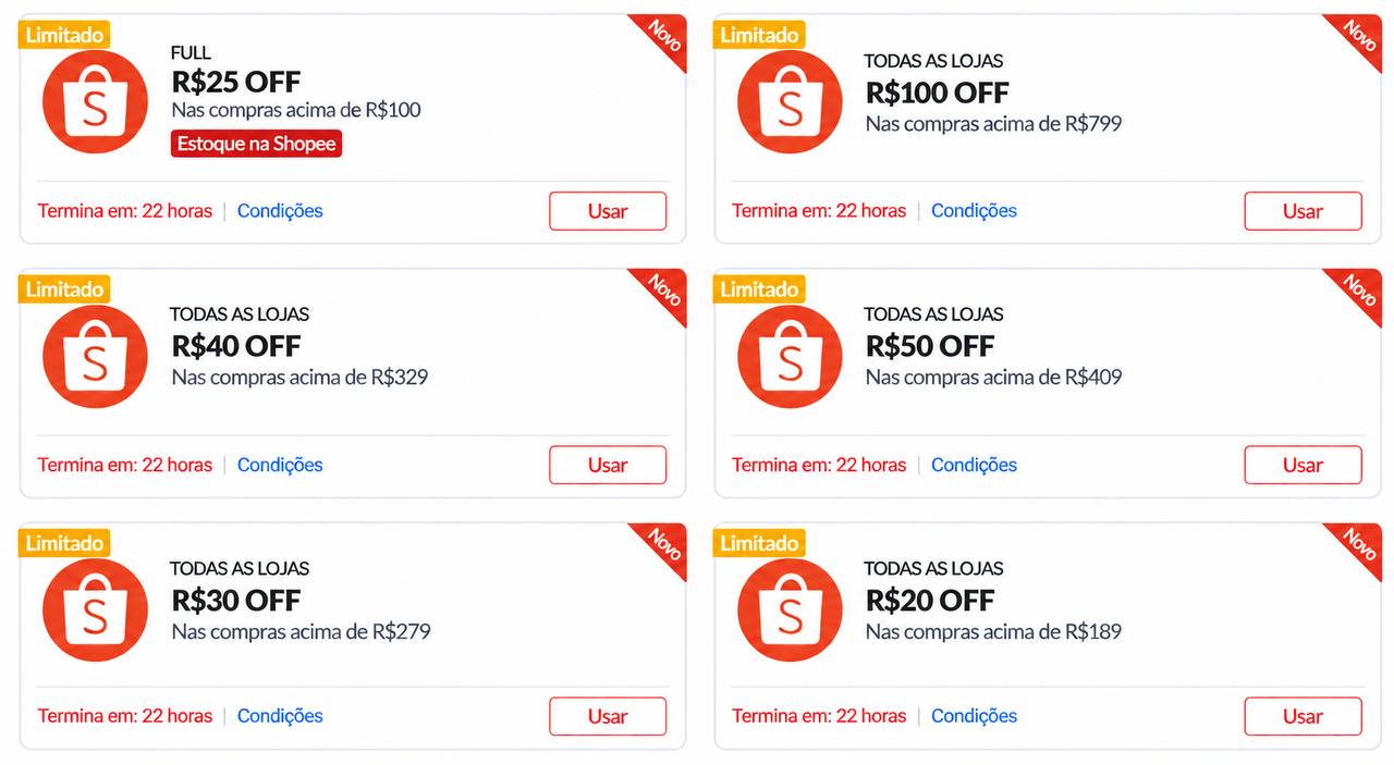 CUPONS SHOPEE ATIVOS