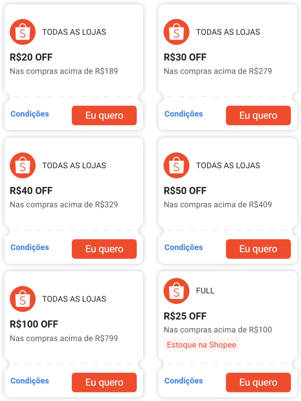 🆘 CUPONS SHOPEE
