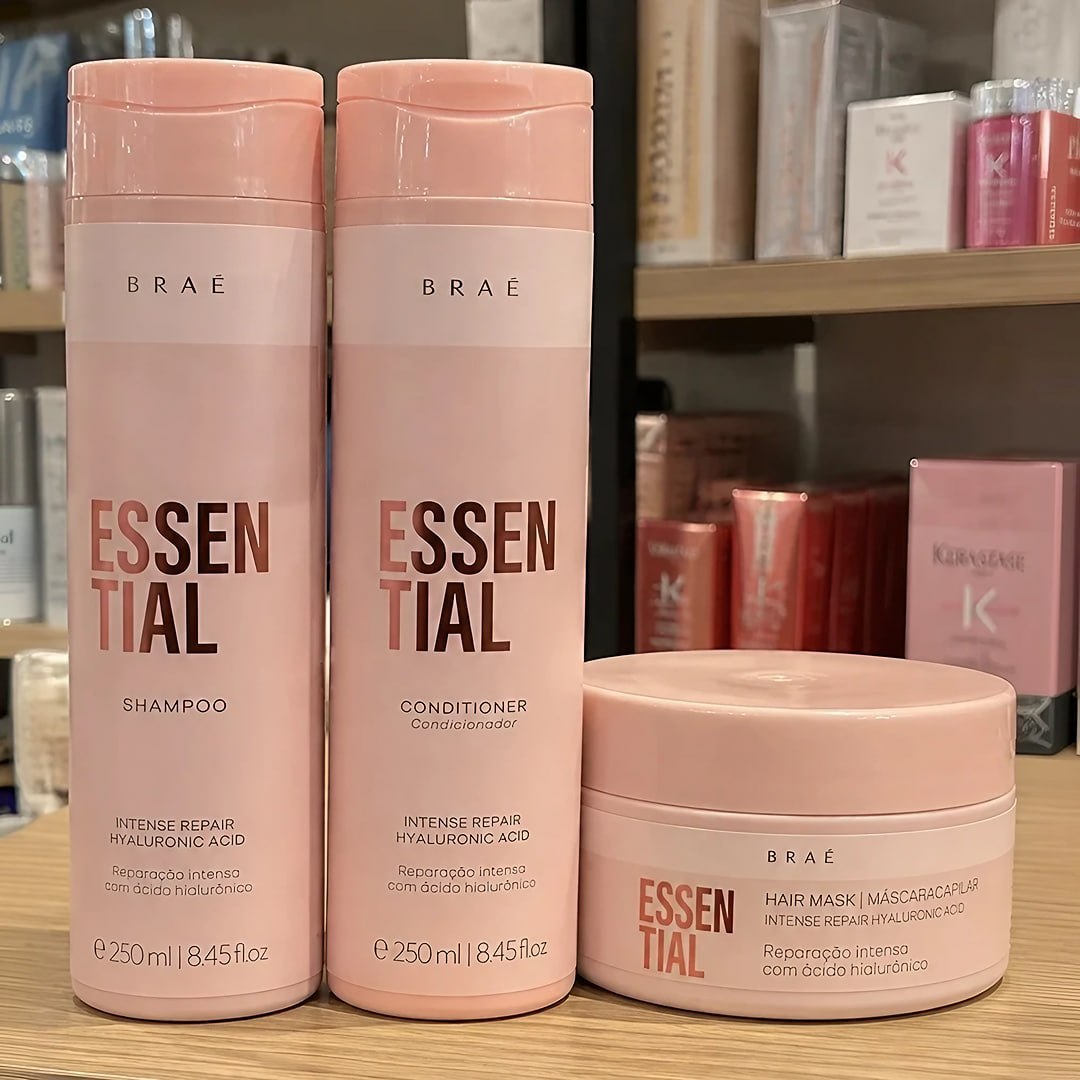 DEIXE SEU CABELO, FORTE, BRILHOSO E SAUDÁVEL COM KIT ESSENCIAL BRAÉ 💆‍♀