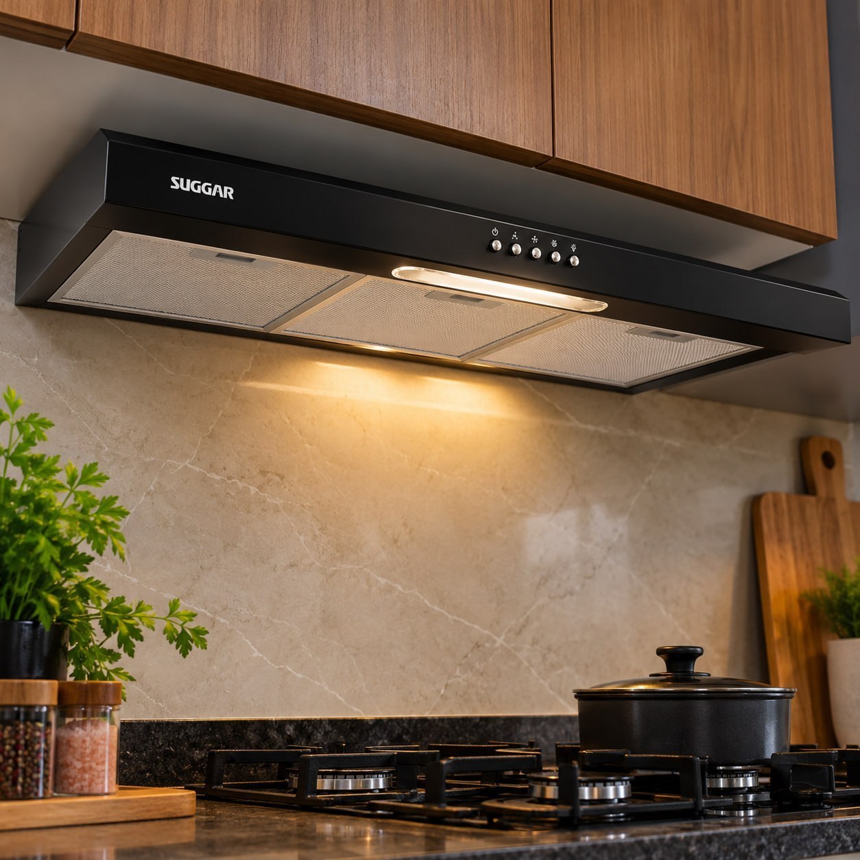 Depurador De Ar Suggar Slim DPS181PT 80cm Cor Preto