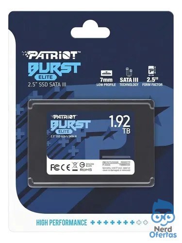 ➡️ Disco Sólido Interno Patriot Burst Elite 1,92 Tb Sata Iii Pr Cor Preto