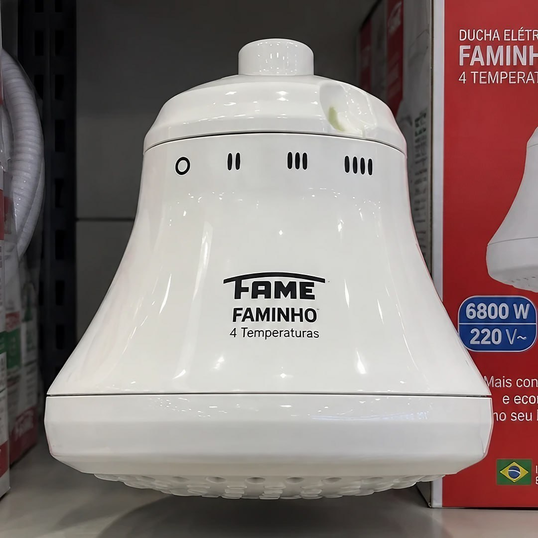 Ducha Chuveiro Elétrico Faminho 4 Temperaturas Sem Cano 6800w Fame