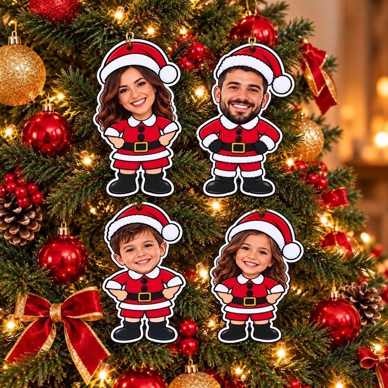 enfeites de Natal com foto decoração Natal personalizado com fotos decoracao Natal lembrança...