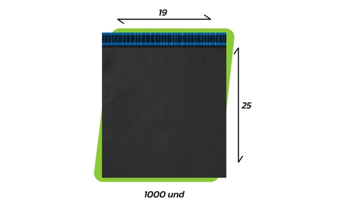 ➡️ Envelope Segurança 19x25 com 1000 unidades, Saco Plástico Para Envios Correios, Embalagem...