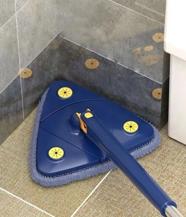 Esfregão Mop Triangulo Ajustável Giratório 360° Multiuso 2 Refil Rodo de Limpeza