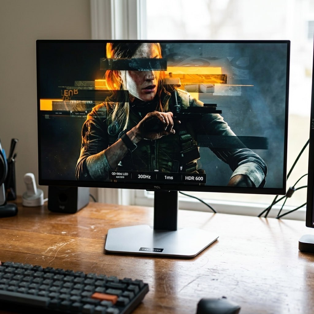 ESSE AQUI VC SE SENTE DENTRO DO GAME, 300Hz com tecnologia QD-Mini Led 🫨