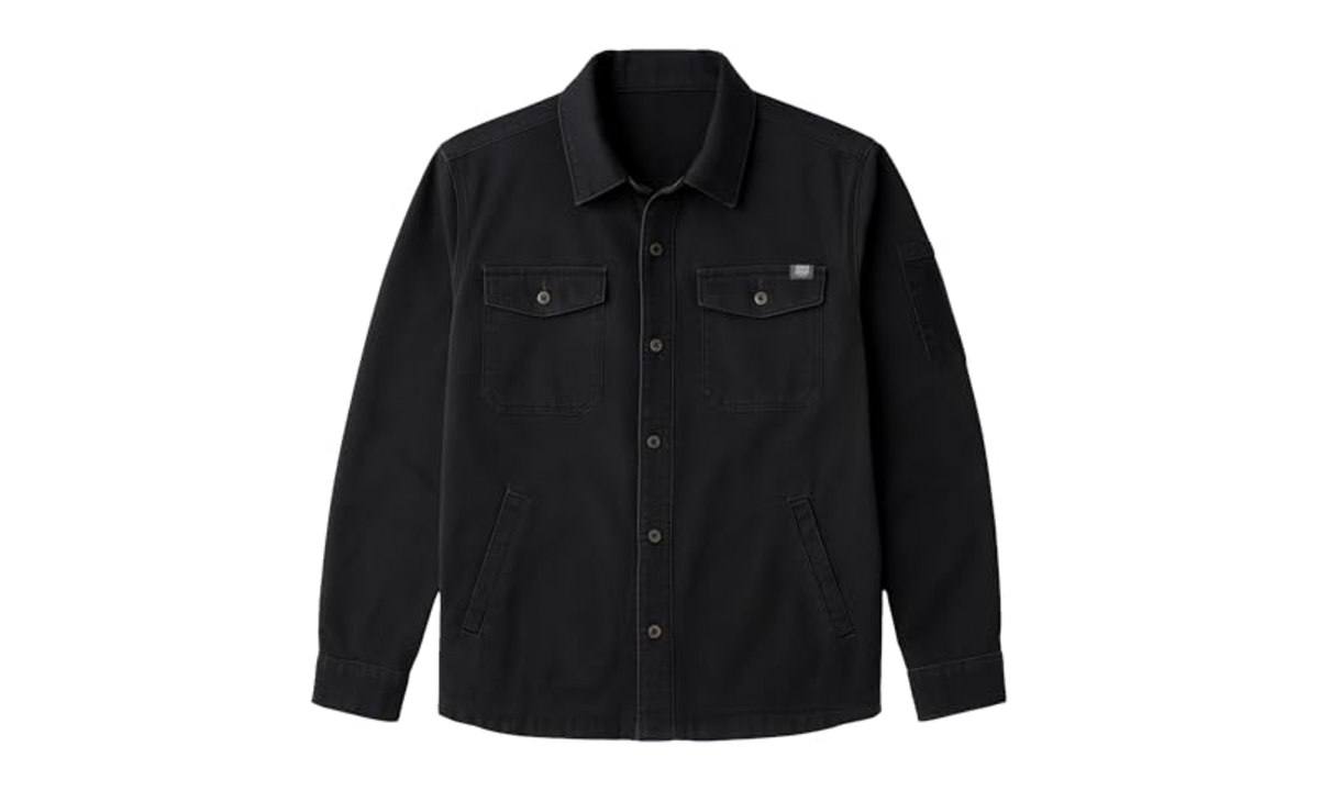 ➡️ Field & Stream Jaqueta masculina Epoch de sarja leve, Preto, G